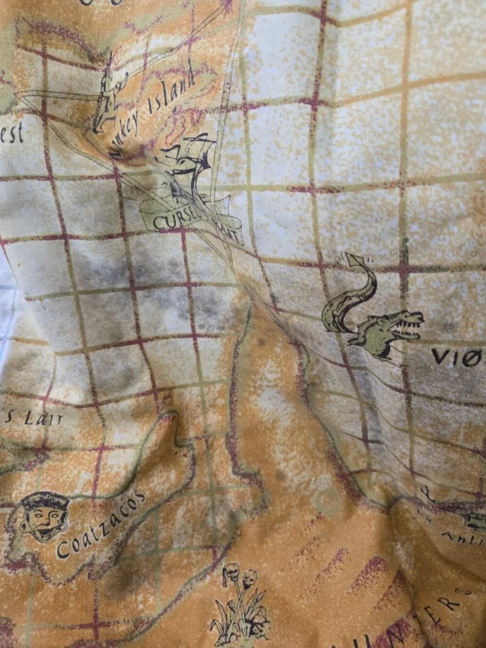Dread Pirate Board Game Replacement Cloth Playing Map Part Pieces